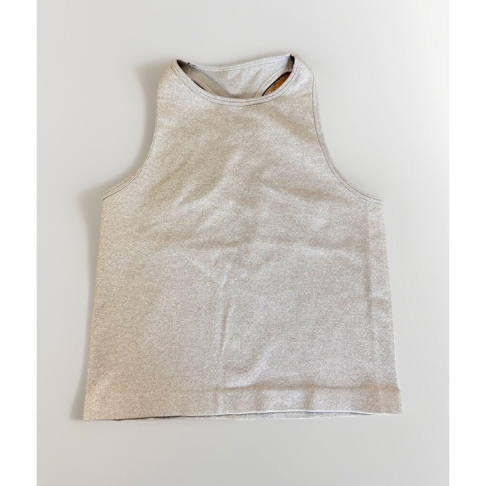 Free People Intimately Razorback Ribbed Tank Women's Medium Light Grey